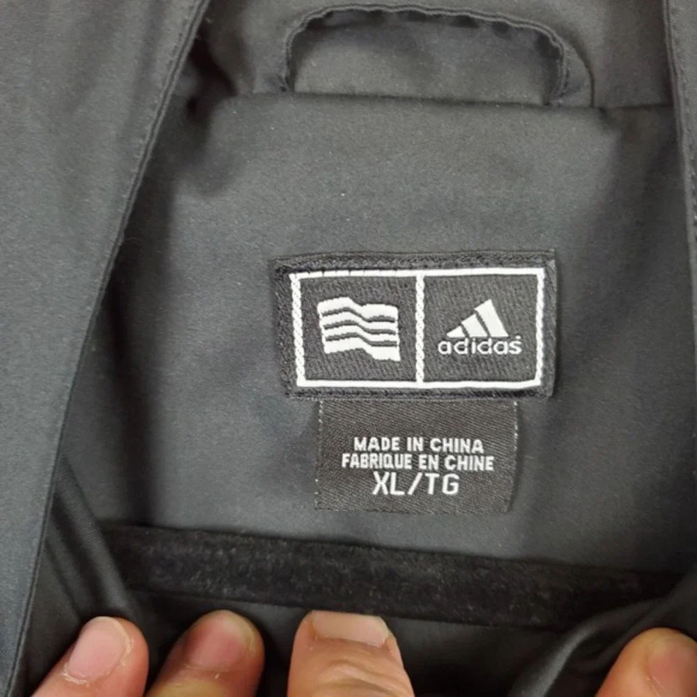 adidas Golf Quarter‎ Zip Pullover Jacket Mens Sz XL Loose Black Embroidered